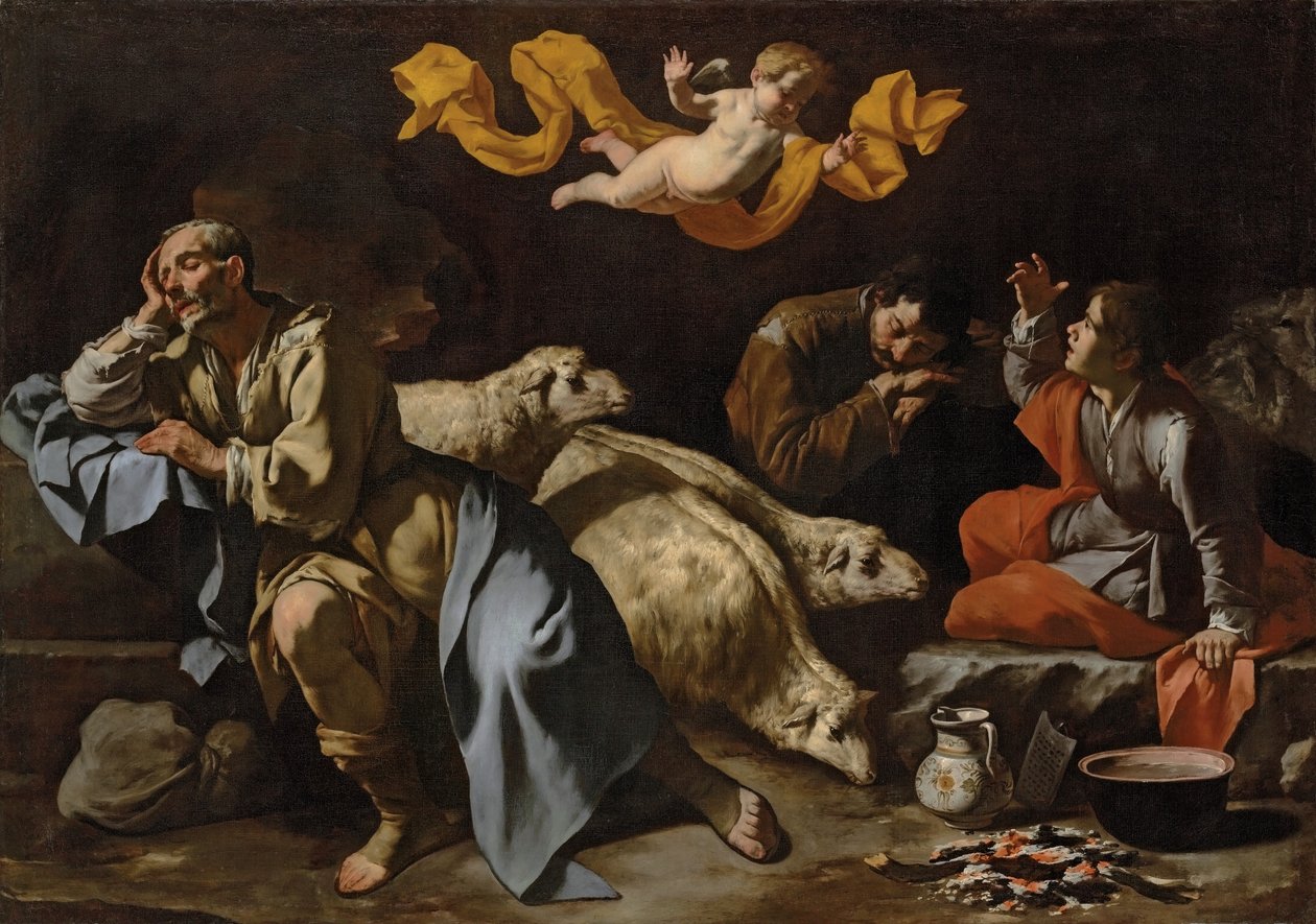Ilmoitus paimenille tekijältä Master of the Annunciation to the Shepherds