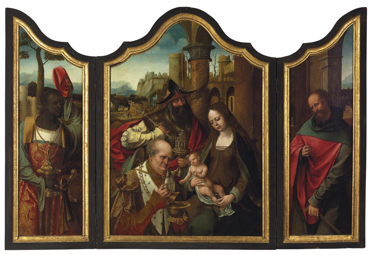 Taikaiden palvonta tekijältä Master of the Antwerp Adoration