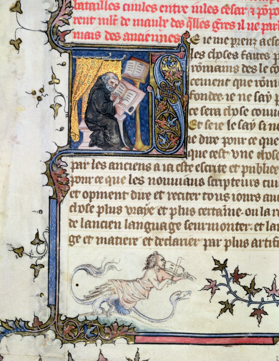 Ms 777 Monk kopioi käsikirjoitusta Livyksen Rooman historiasta (59 eKr.-17 jKr.) n. 1370 tekijältä Master of the Boqueteaux