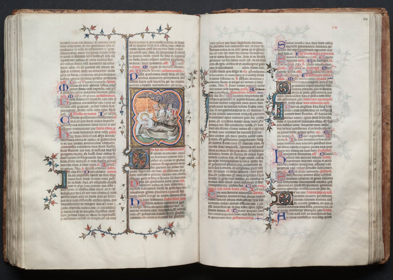 Gothan messali: Fol. 114r, Teksti, c. 1375. tekijältä Master of the Boqueteaux