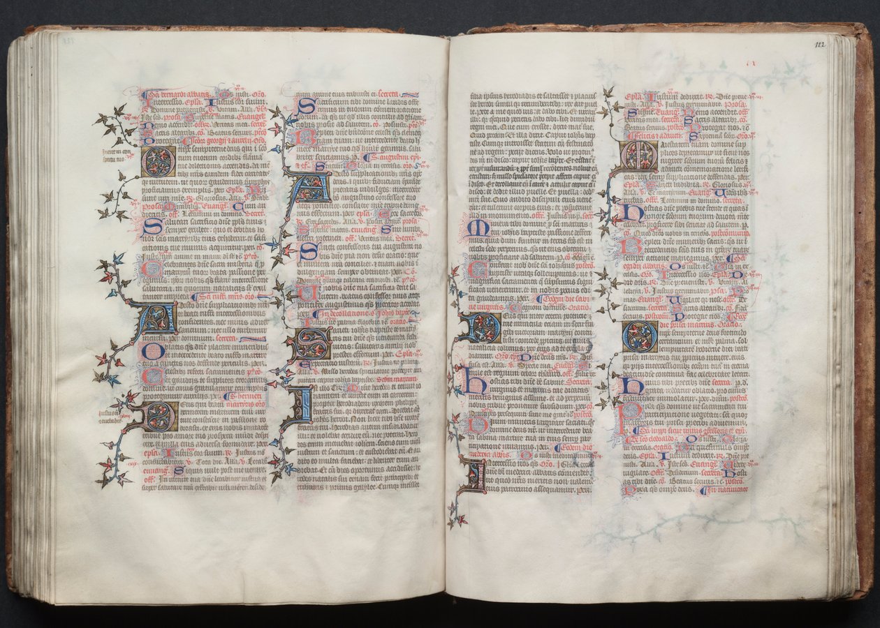 Gothan messali: Fol. 122r, Teksti, c. 1375. tekijältä Master of the Boqueteaux