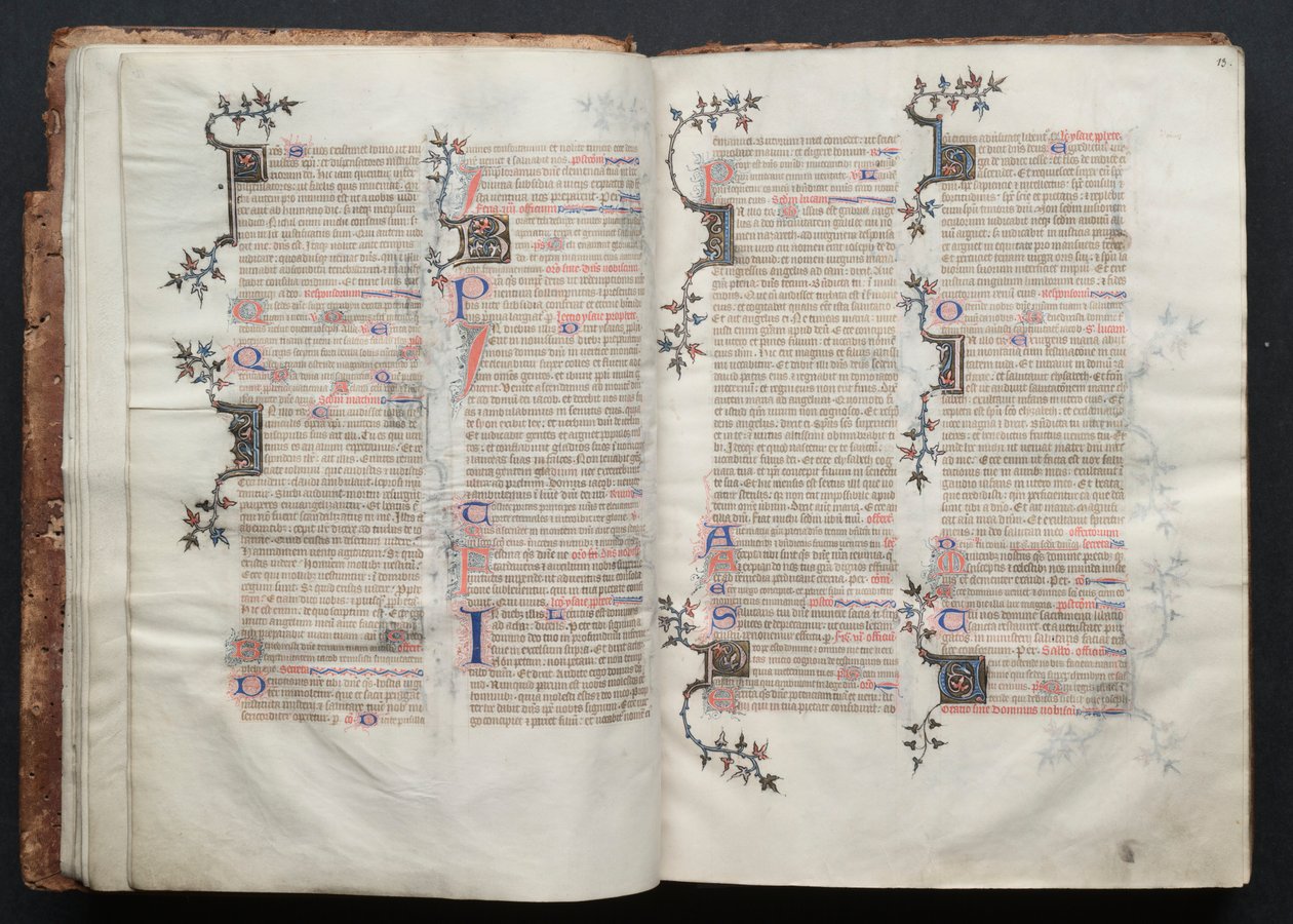 Gothan messali: Fol. 13r, Teksti , c. 1375. tekijältä Master of the Boqueteaux