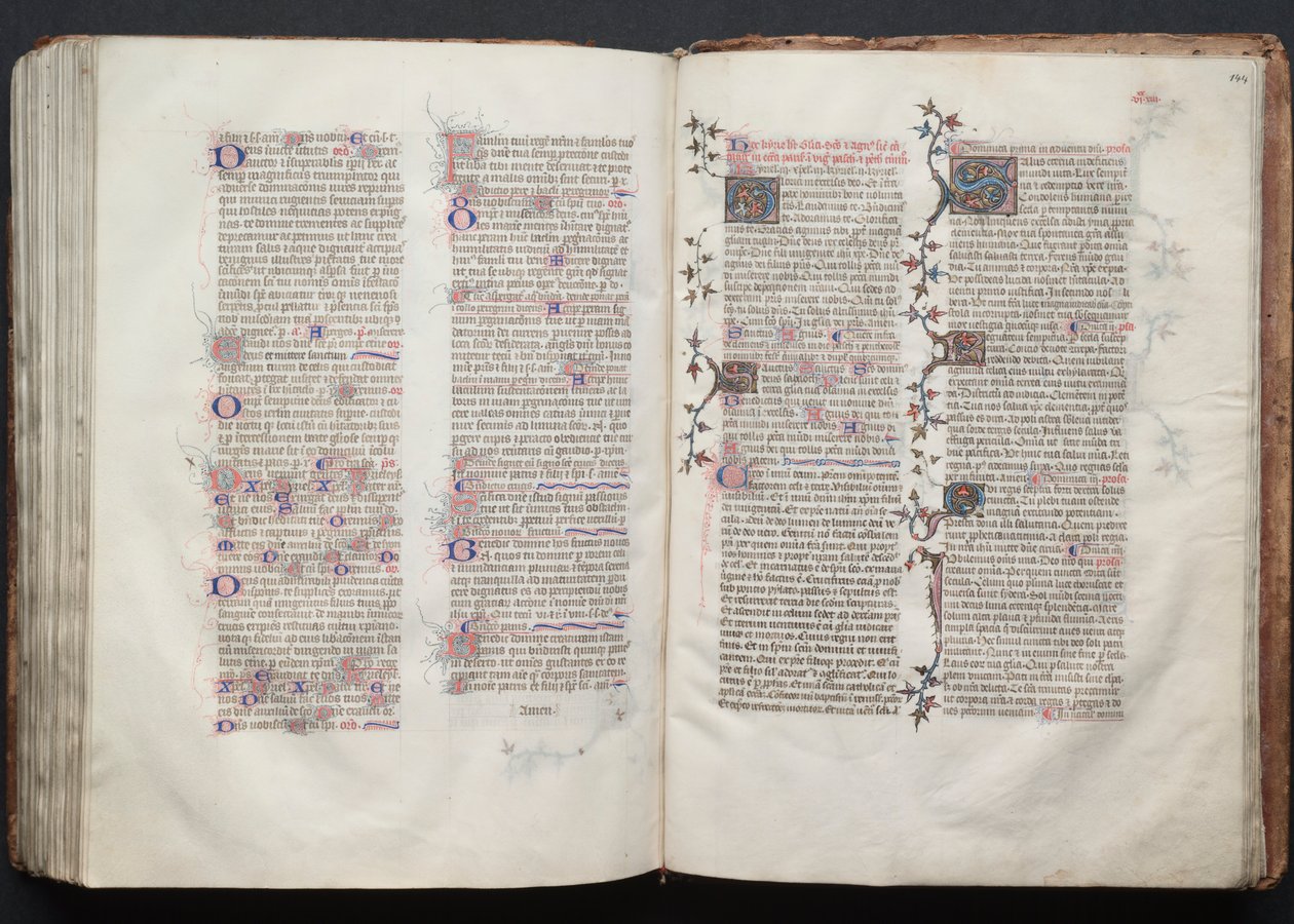 Gothan messali: Fol. 144r, Teksti, c. 1375. tekijältä Master of the Boqueteaux