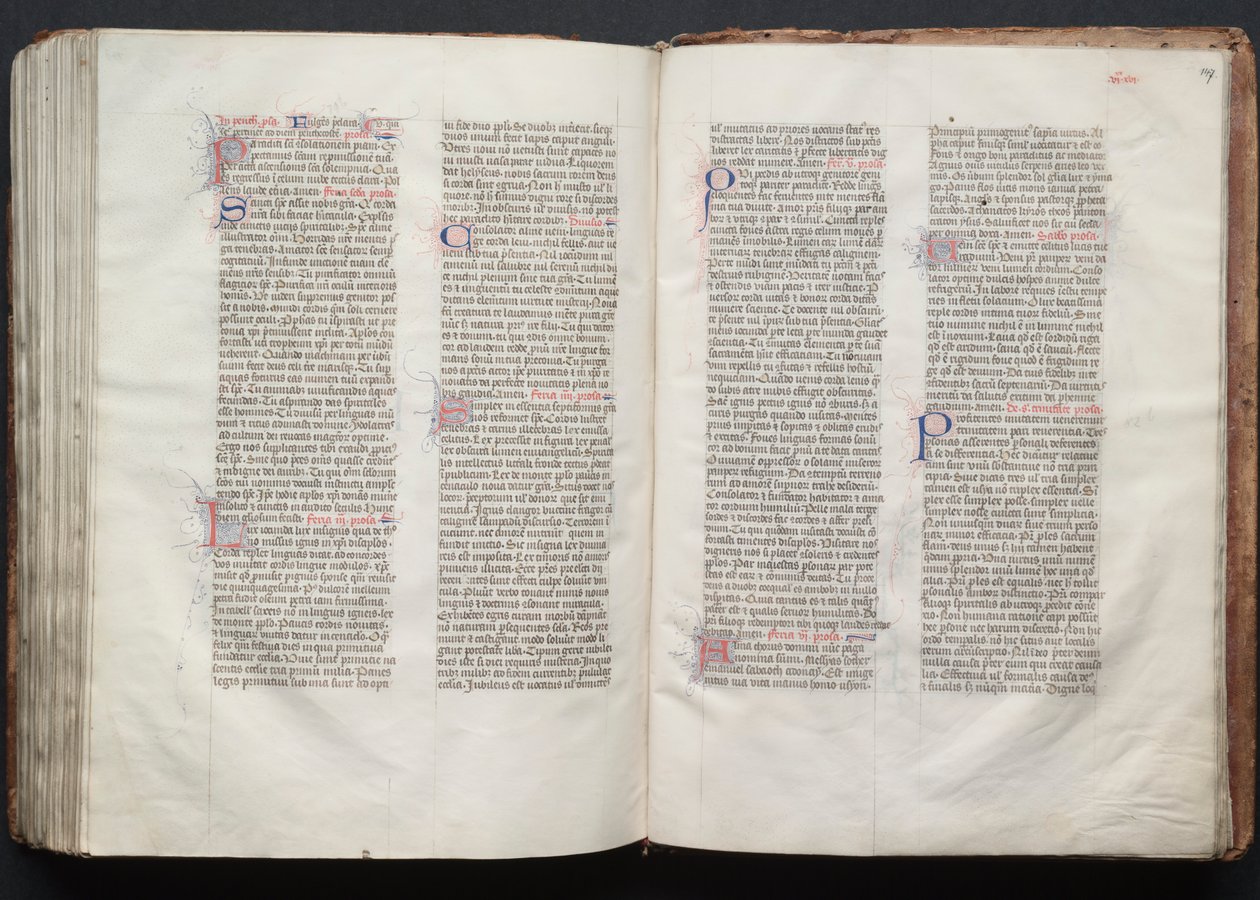 Gothan messali: Fol. 147r, Teksti, c. 1375. tekijältä Master of the Boqueteaux