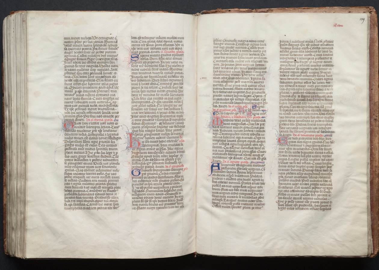 Gothan messali: Fol. 149r, Teksti, c. 1375. tekijältä Master of the Boqueteaux