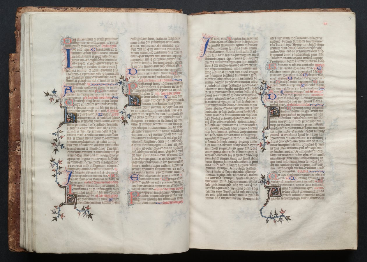 Gothan messali: Fol. 14r, Teksti , c. 1375. tekijältä Master of the Boqueteaux