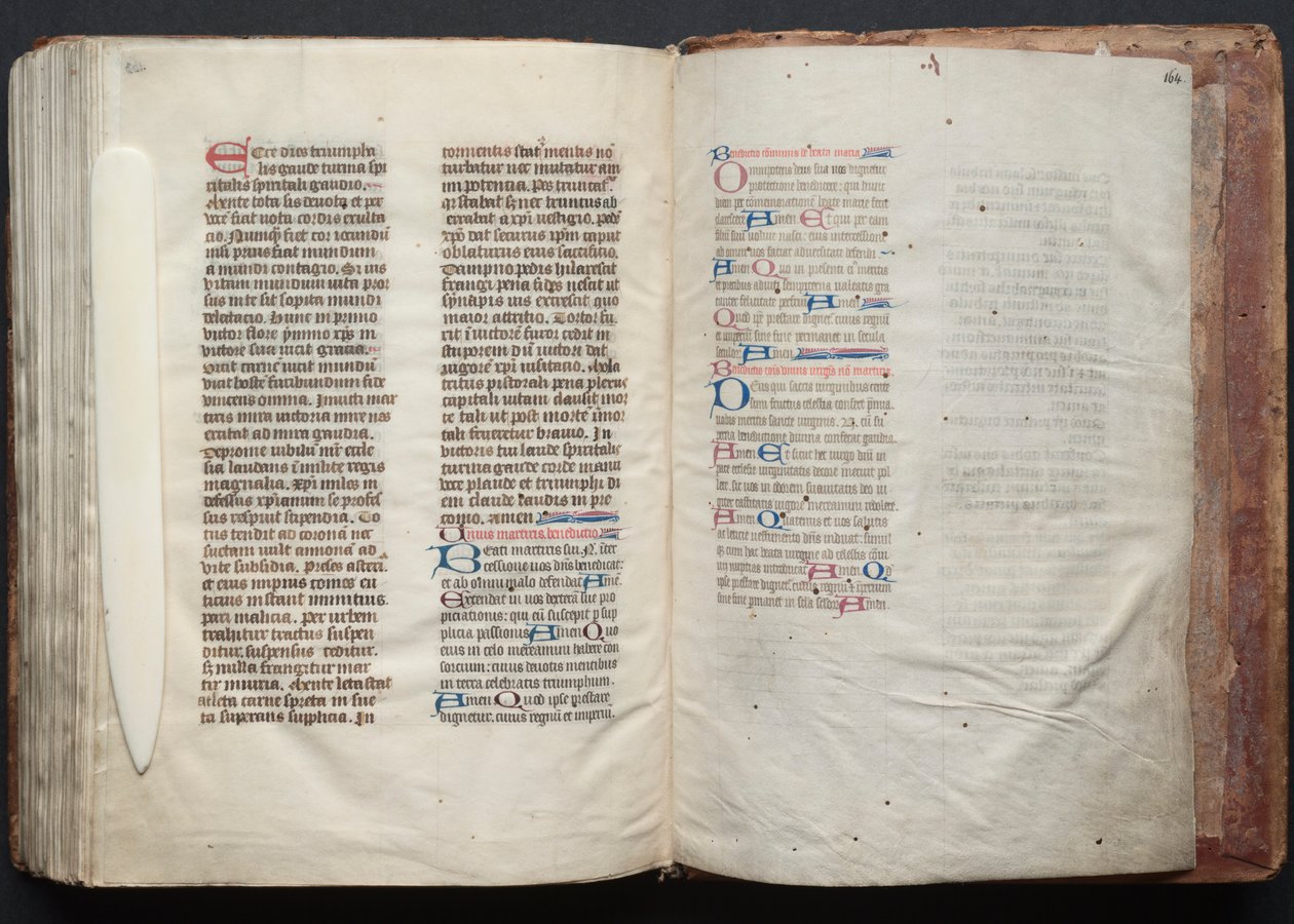 Gothan messali: Fol. 164r, Teksti, c. 1375. tekijältä Master of the Boqueteaux
