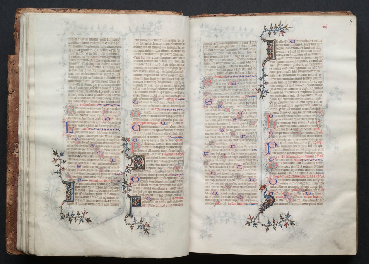 Gothan messali: Fol. 17r, Teksti, c. 1375. tekijältä Master of the Boqueteaux