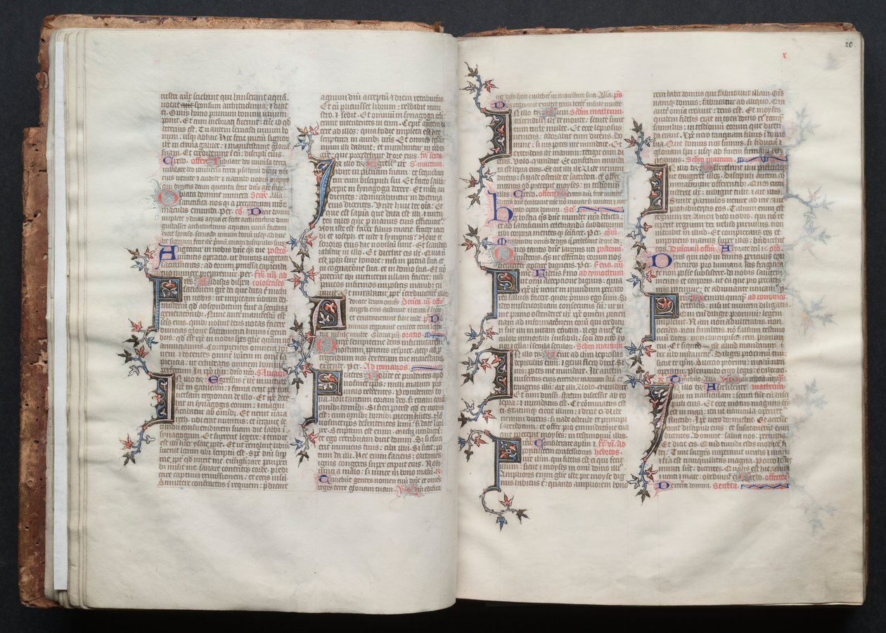 Gothan messali: Fol. 20r, Teksti, c. 1375. tekijältä Master of the Boqueteaux