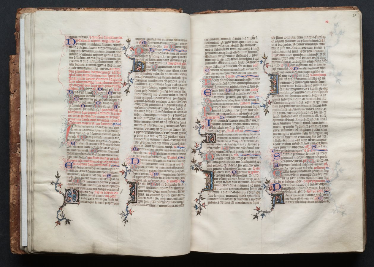 Gothan messali: Fol. 25r, Teksti, c. 1375. tekijältä Master of the Boqueteaux