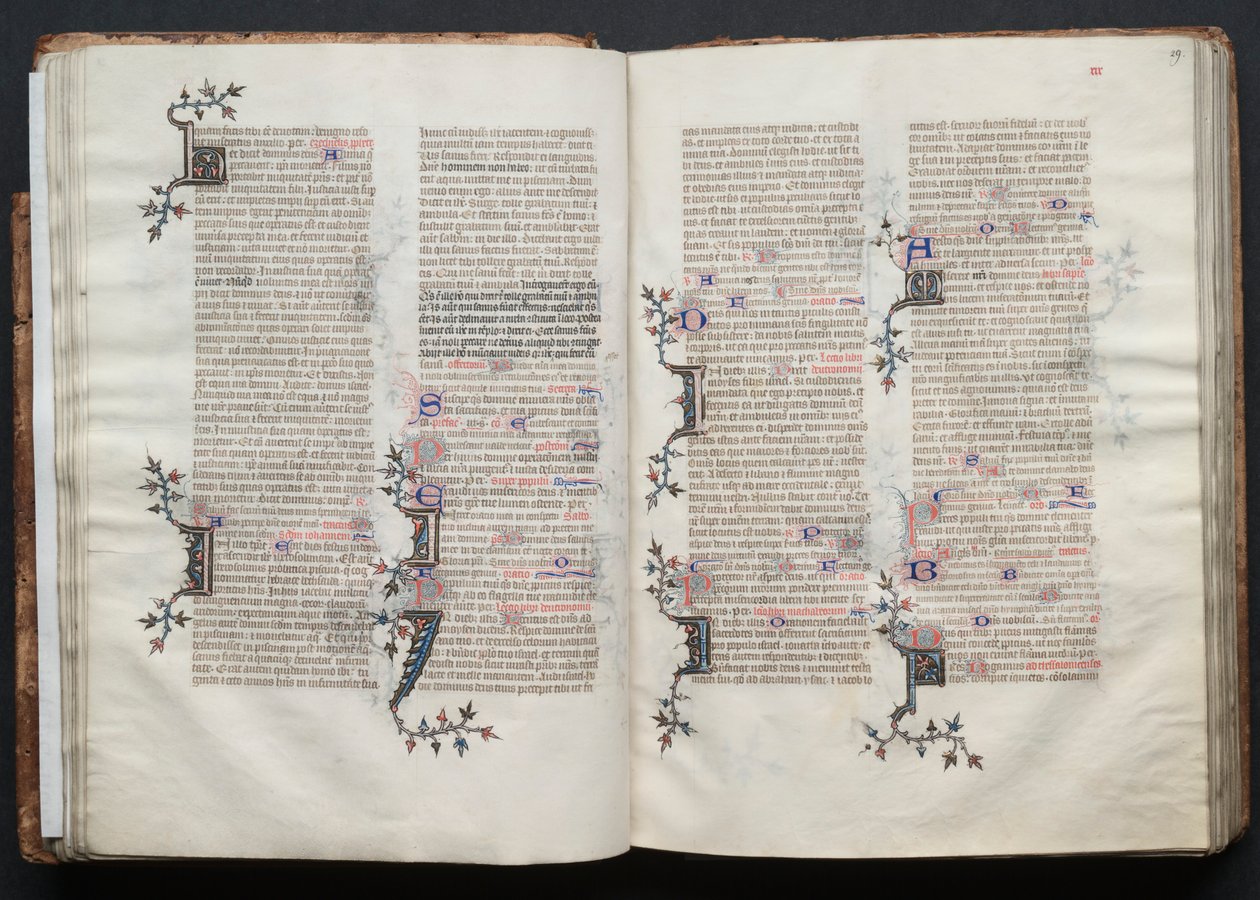 Gothan messali: Fol. 29r, Teksti, c. 1375. tekijältä Master of the Boqueteaux