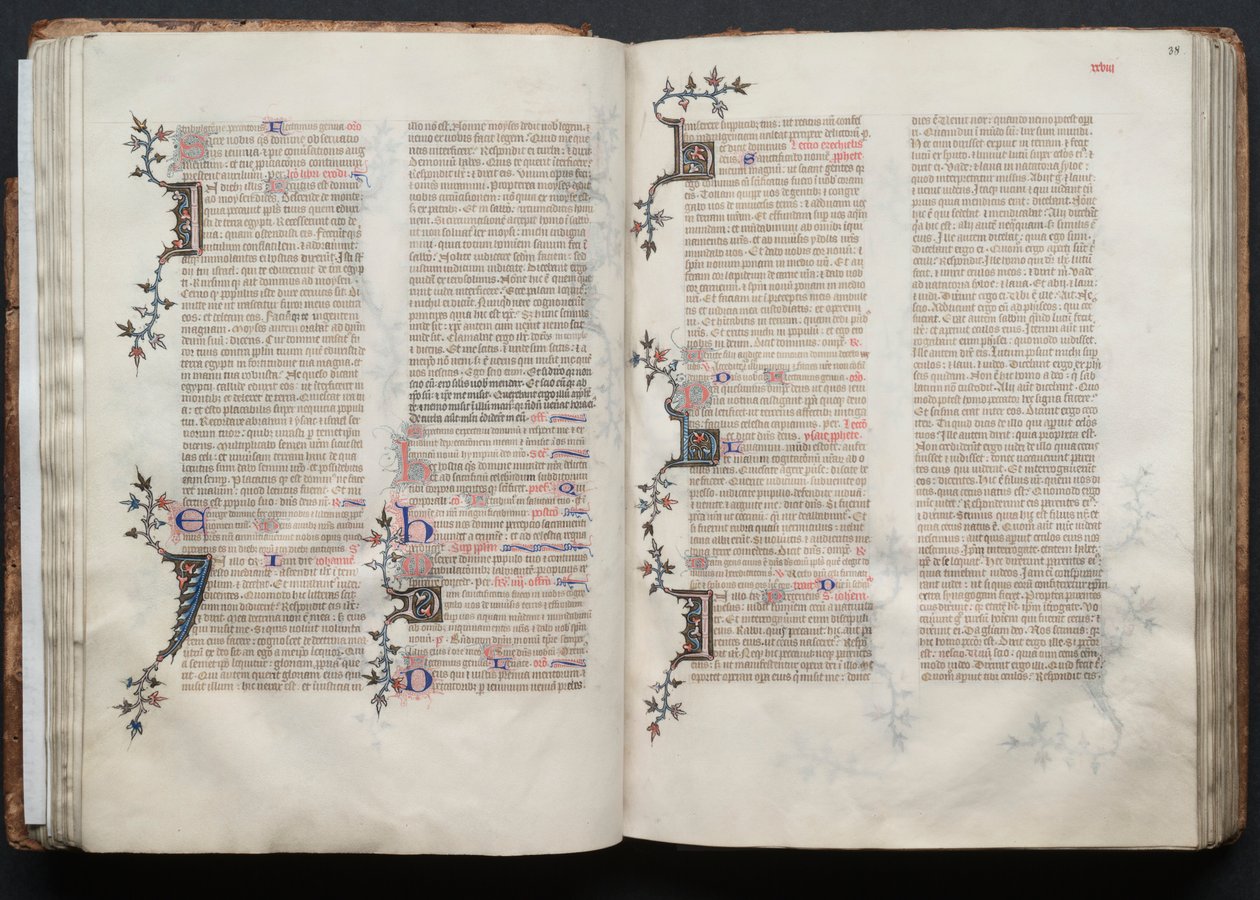 Gothan messali: Fol. 38r, Teksti, c. 1375. tekijältä Master of the Boqueteaux