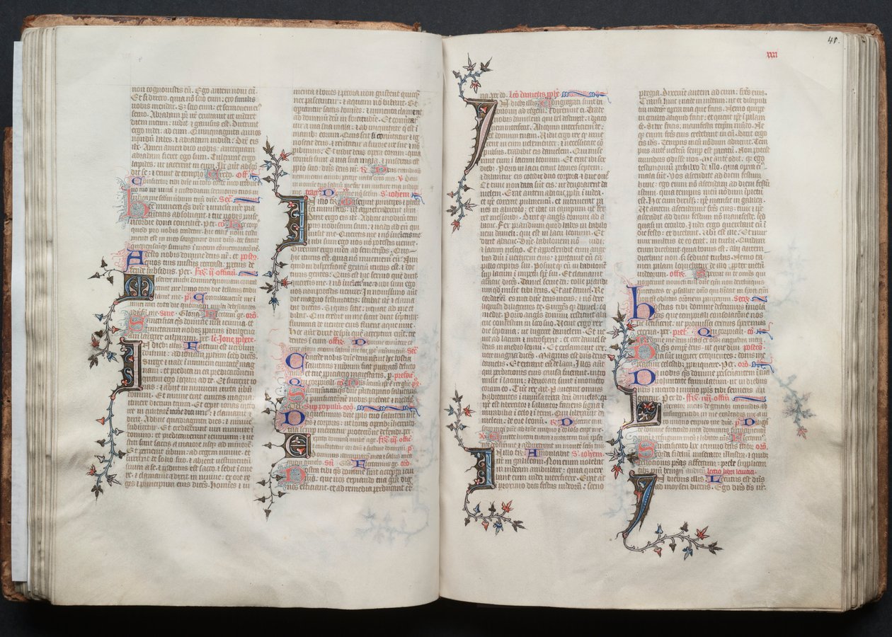 Gothan messali: Fol. 41r, Teksti, c. 1375. tekijältä Master of the Boqueteaux