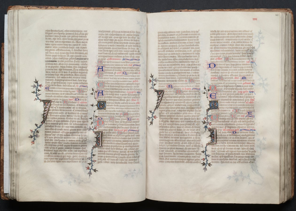 Gothan messali: Fol. 42r, Teksti, c. 1375. tekijältä Master of the Boqueteaux