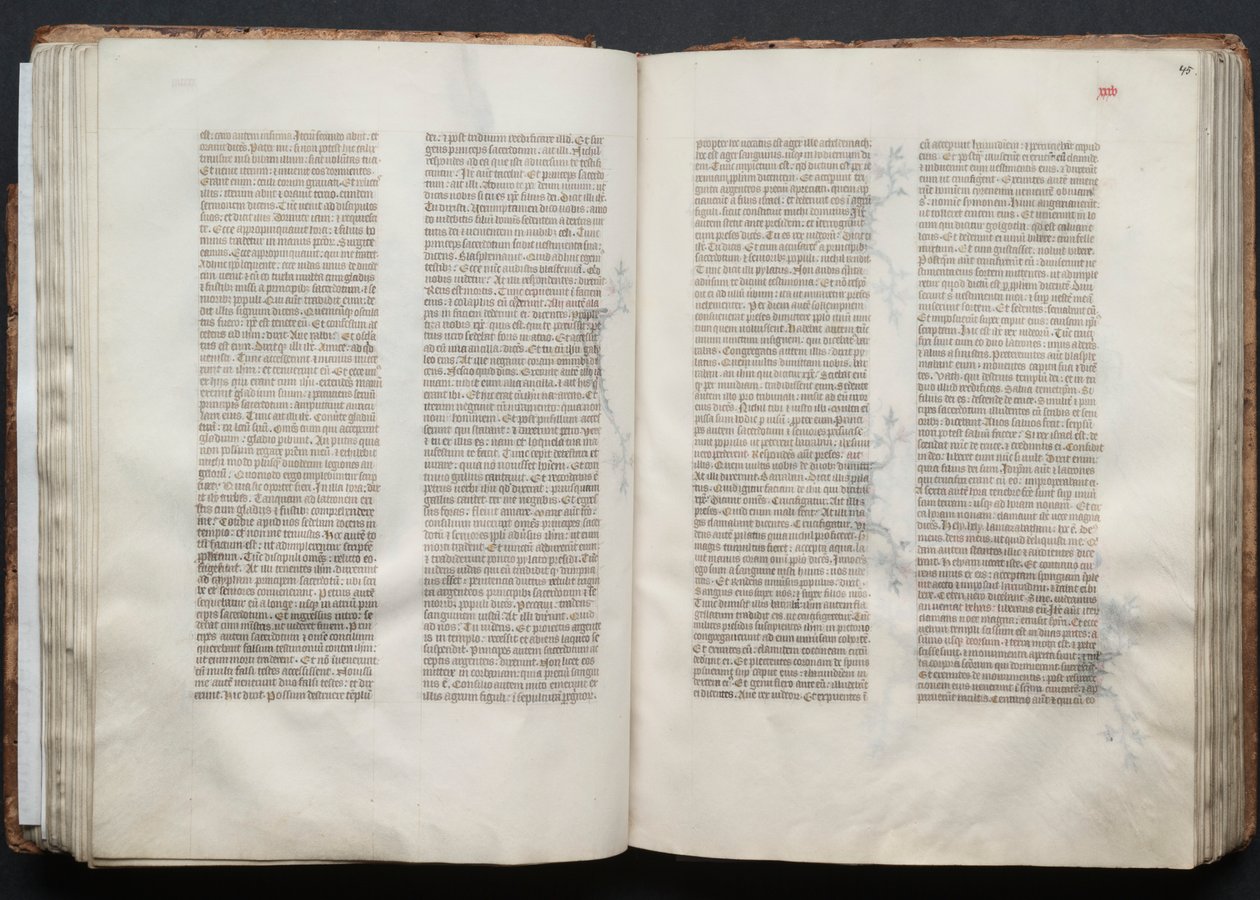 Gothan messali: Fol. 45r, Teksti, c. 1375. tekijältä Master of the Boqueteaux