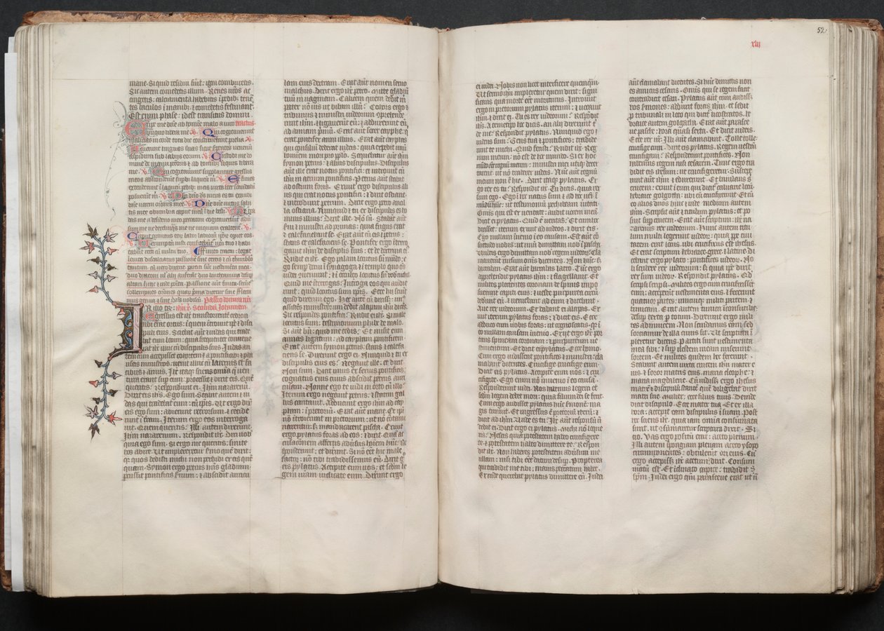Gothan messali: Fol. 52r, Teksti, c. 1375. tekijältä Master of the Boqueteaux