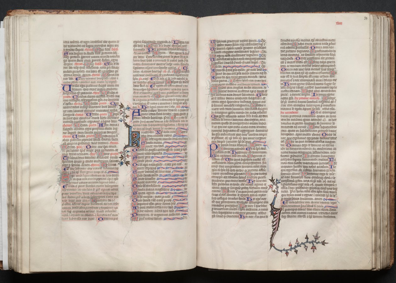 Gothan messali: Fol. 54r, Teksti, c. 1375. tekijältä Master of the Boqueteaux