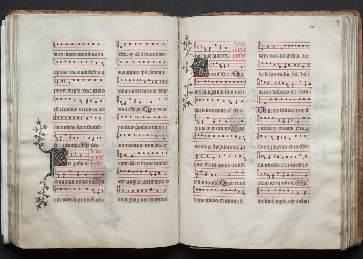 Gothan messali: Fol. 59r, Teksti, c. 1375. tekijältä Master of the Boqueteaux