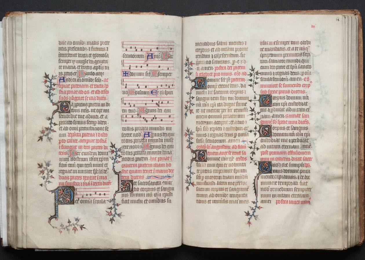 Gothan messali: Fol. 68r, Teksti, c. 1375. tekijältä Master of the Boqueteaux