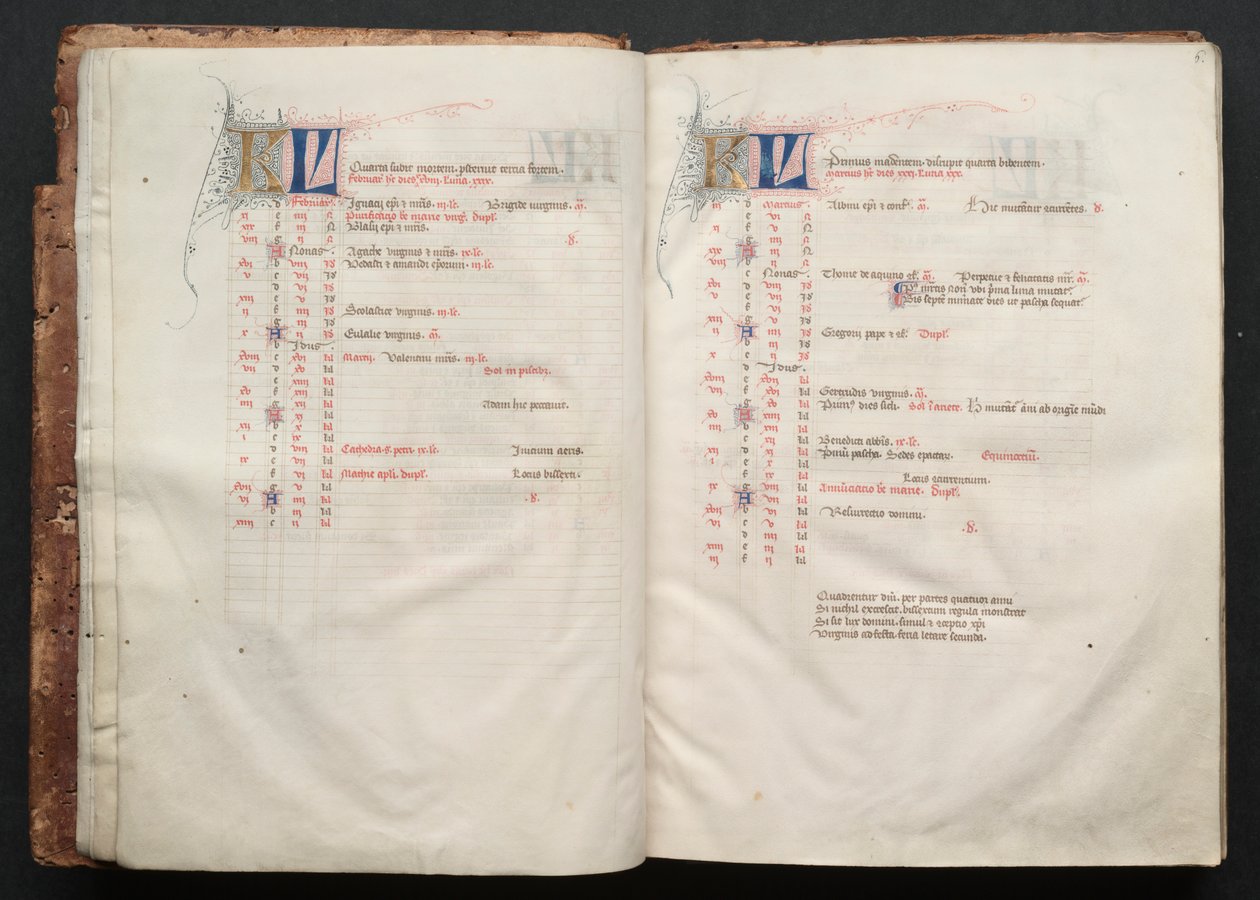 Gothan messali: Fol. 6r, teksti, c. 1375. tekijältä Master of the Boqueteaux