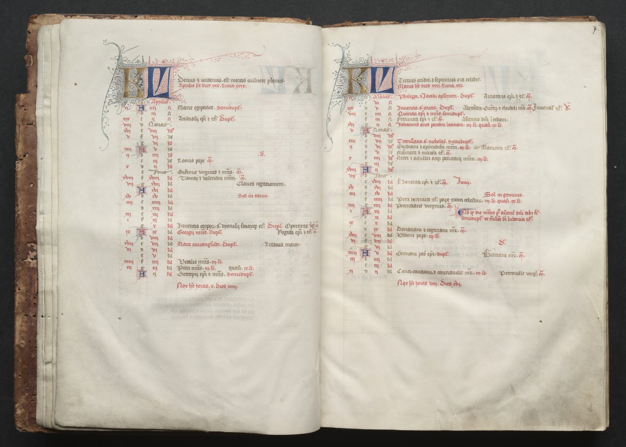 Gothan messali: Fol. 7r, Teksti , c. 1375. tekijältä Master of the Boqueteaux