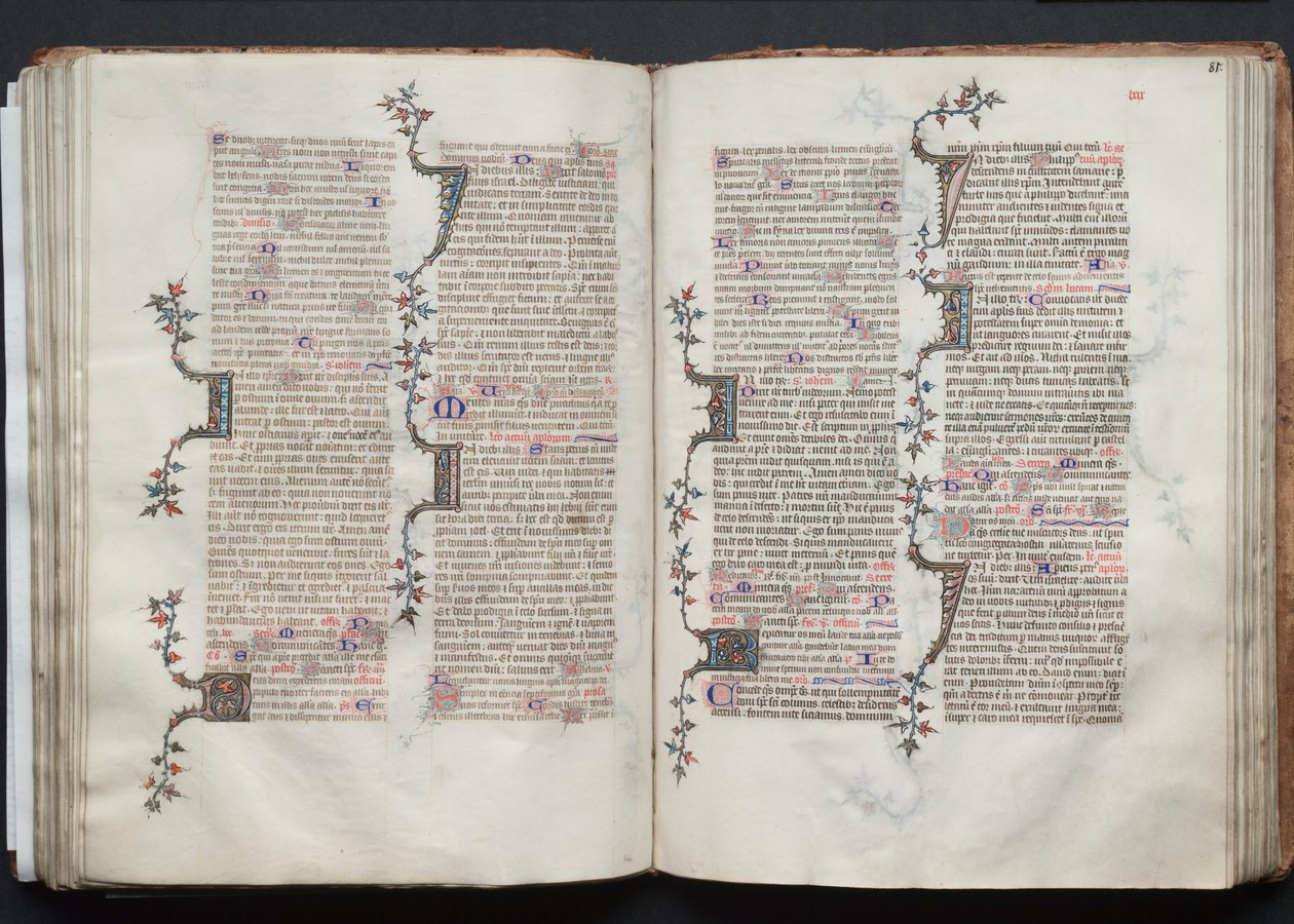 Gothan messali: Fol. 81r, Teksti, c. 1375. tekijältä Master of the Boqueteaux