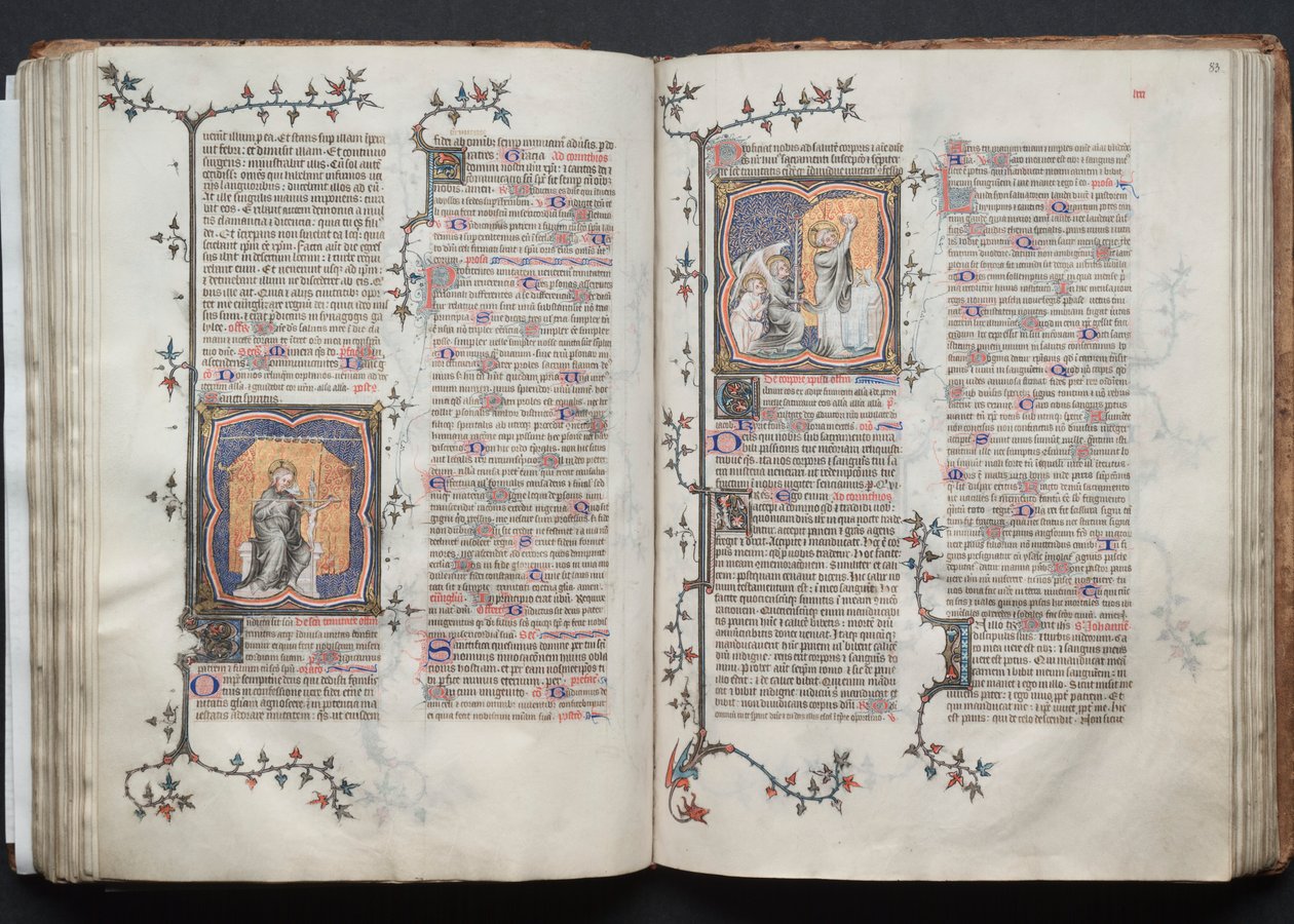 Gothan messali: Fol. 82v, Kolminaisuus, c. 1375. tekijältä Master of the Boqueteaux