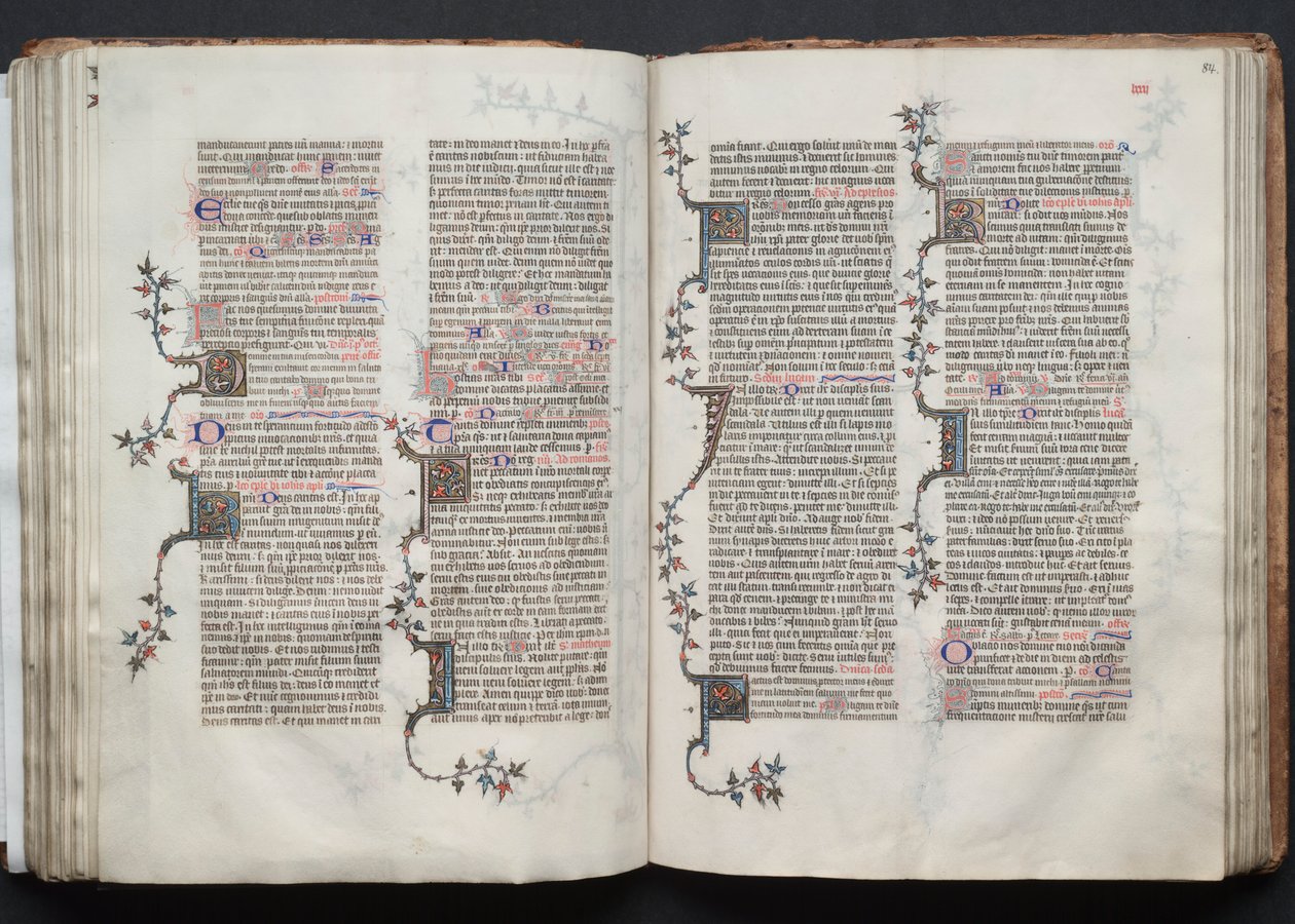 Gothan messali: Fol. 84r, Teksti, c. 1375. tekijältä Master of the Boqueteaux