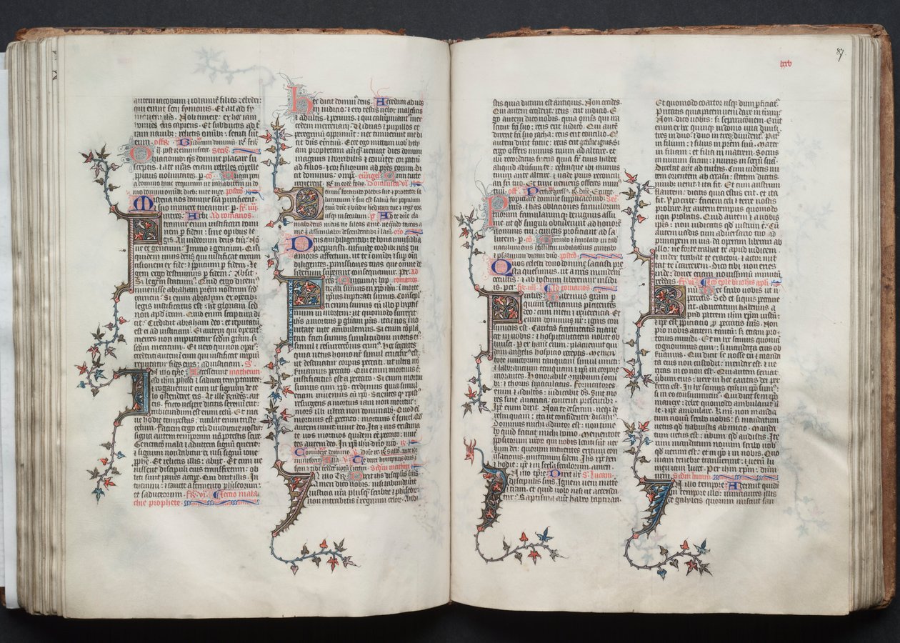 Gothan messali: Fol. 87r, Teksti , c. 1375. tekijältä Master of the Boqueteaux