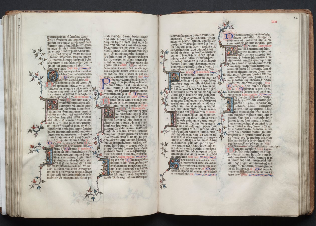 Gothan messali: Fol. 88r, Teksti, c. 1375. tekijältä Master of the Boqueteaux