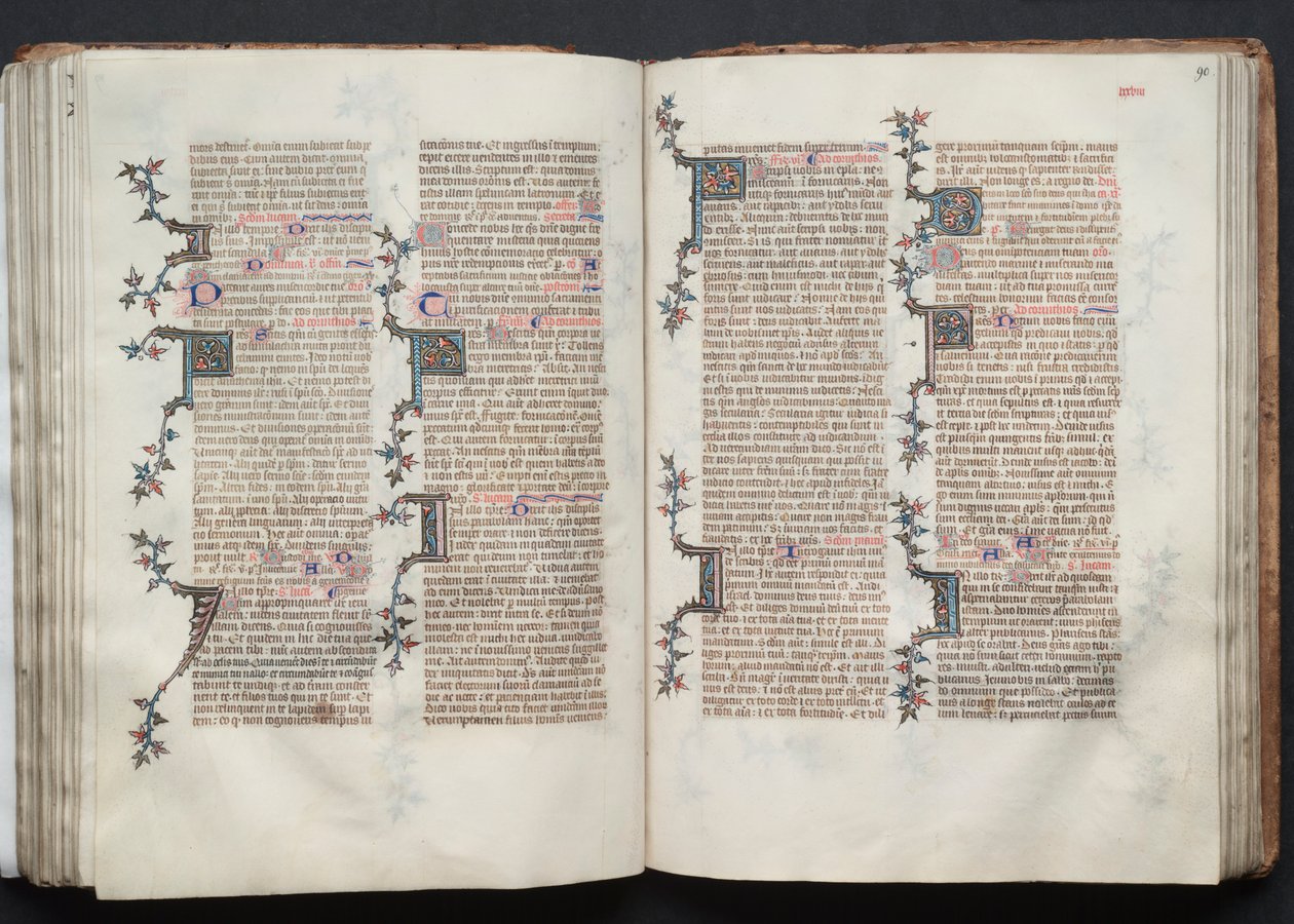 Gothan messali: Fol. 90r, Teksti, c. 1375. tekijältä Master of the Boqueteaux