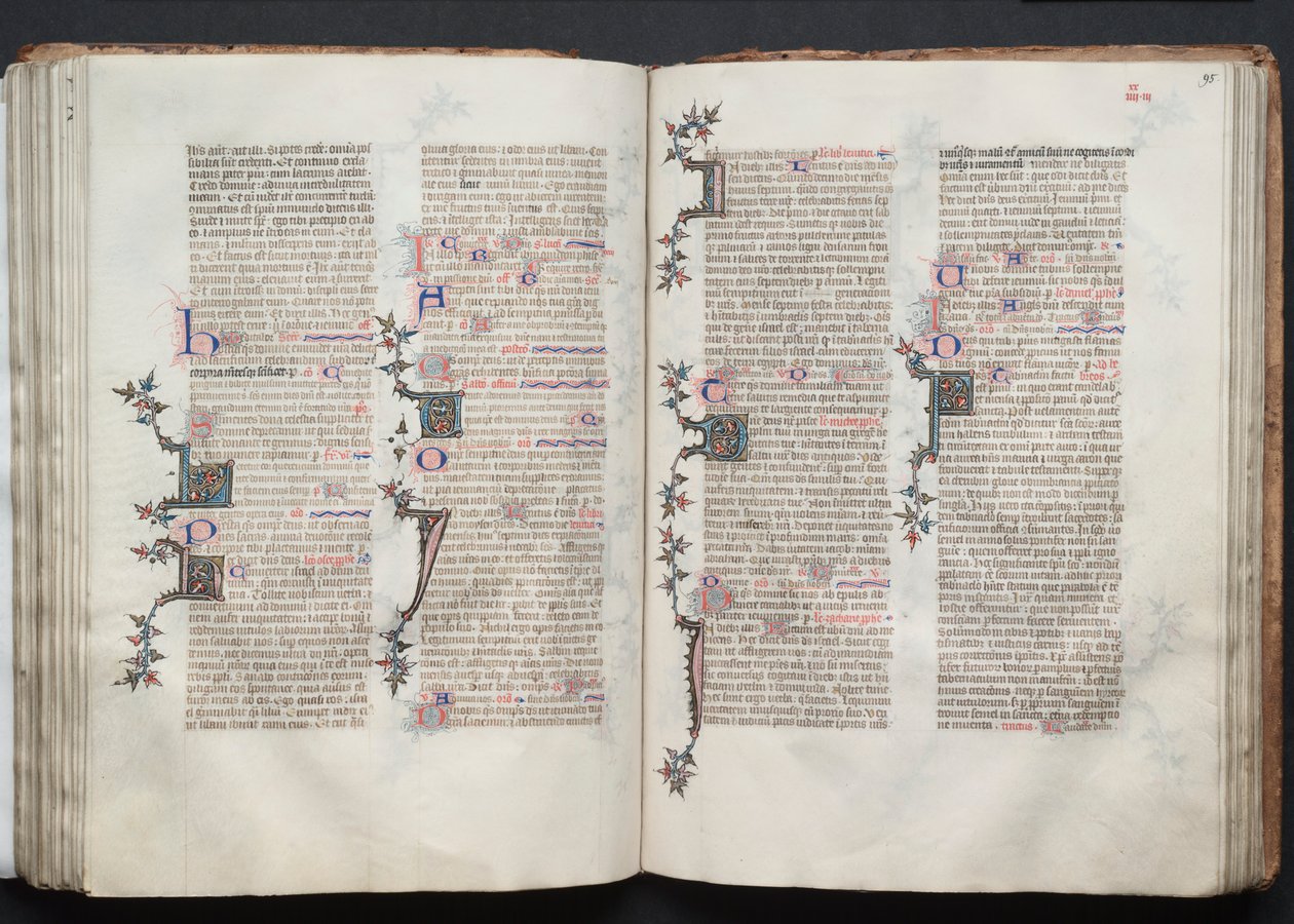 Gothan messali: Fol. 94v, teksti, c. 1375. tekijältä Master of the Boqueteaux
