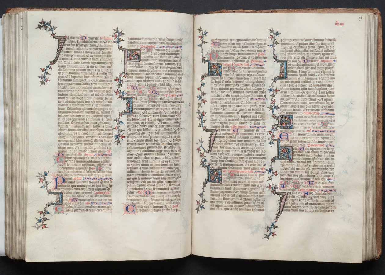 Gothan messali: Fol. 96r, Teksti, c. 1375. tekijältä Master of the Boqueteaux