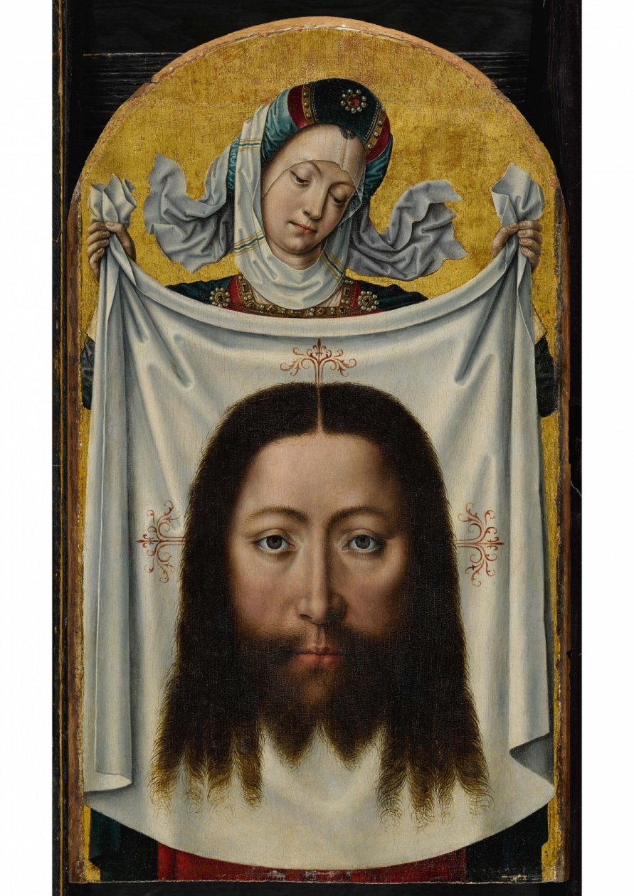 Pyhä Veronica ja Sudarium tekijältä Master of the Bruges Legend of St. Ursula