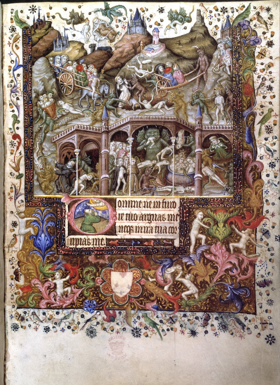 Lisätä. 29433, f.89 Scene in Hell, kuvitus 