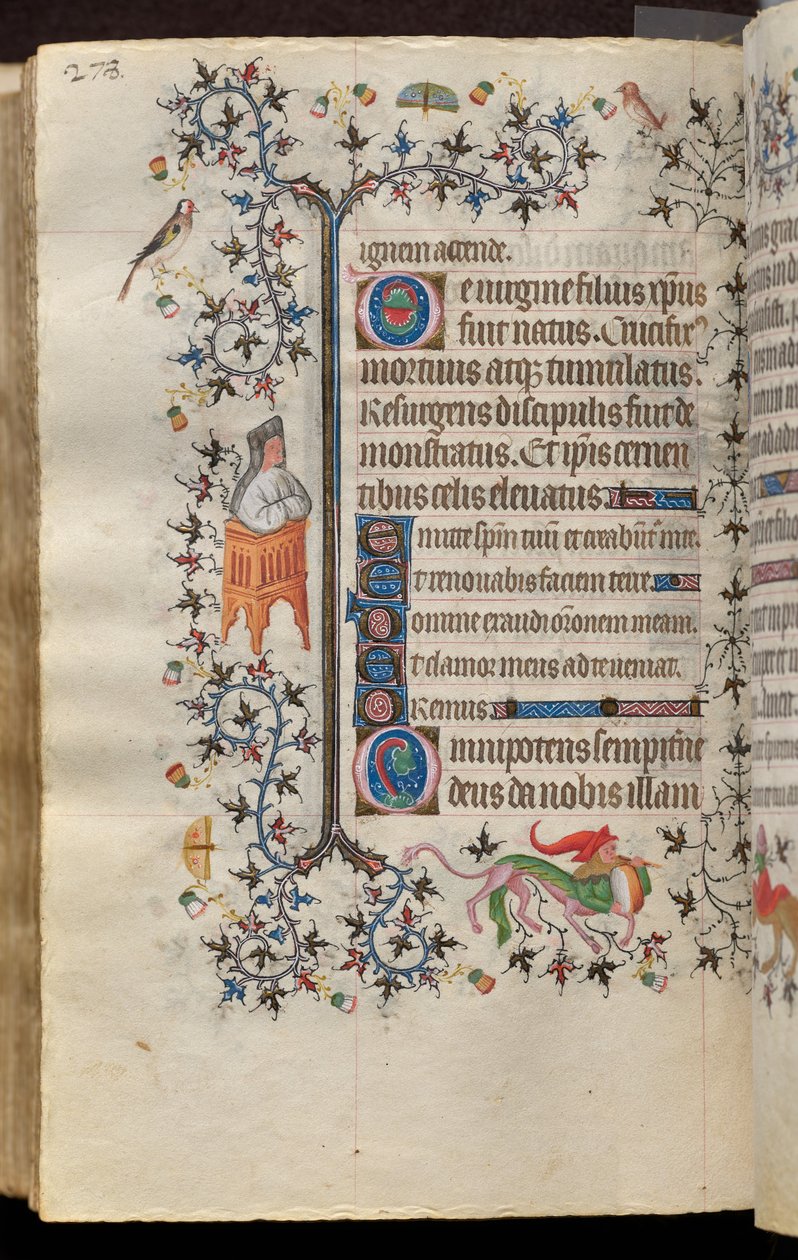 Navarran kuninkaan Kaarle Jalon (1361-1425) tunnit: fol. 139v, teksti tekijältä Master of the Brussels Initials and Associates