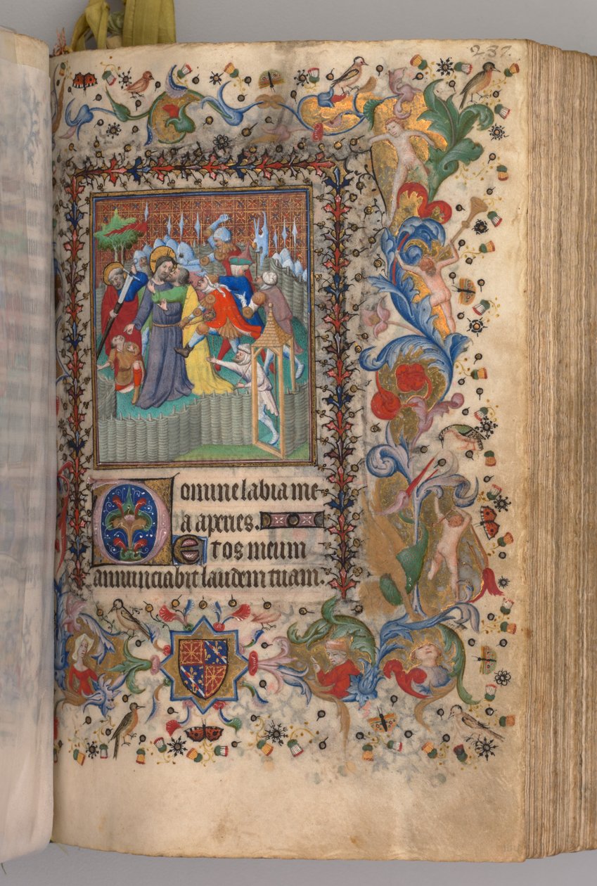 Navarran kuninkaan Kaarle Aatelisen (1361-1425) tunnit: fol. 144r, Kristuksen petos. tekijältä Master of the Brussels Initials and Associates