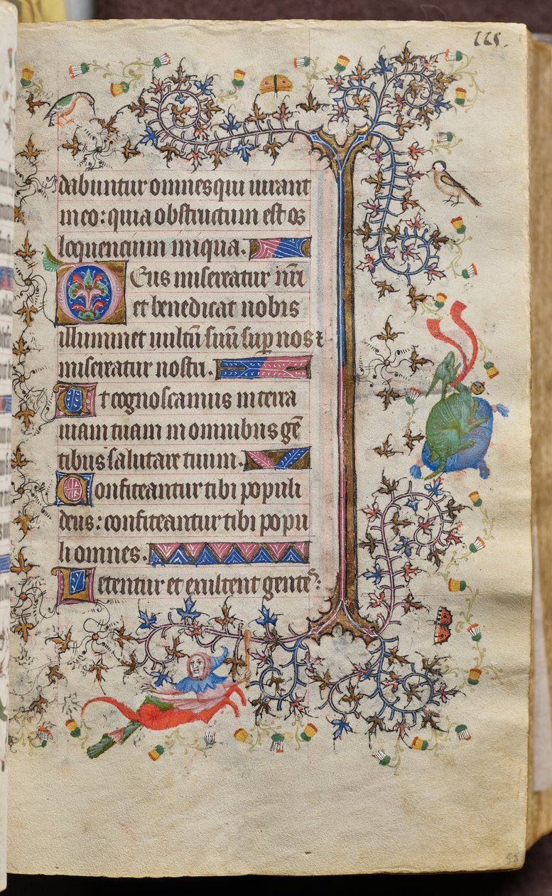 Navarran kuninkaan Kaarle Aatelisen (1361-1425) tunnit: fol. 58r, teksti tekijältä Master of the Brussels Initials and Associates