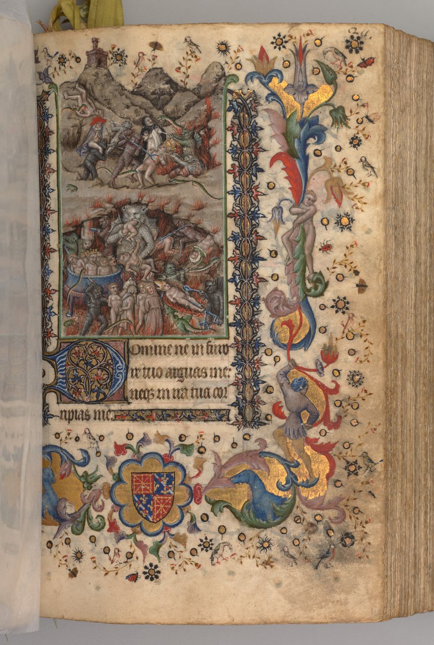 Kaarle Aatelisen, Navarran kuninkaan tunnit 1361-1425: fol. 101r, teksti, c. 1405. tekijältä Master of the Brussels Initials and Associates
