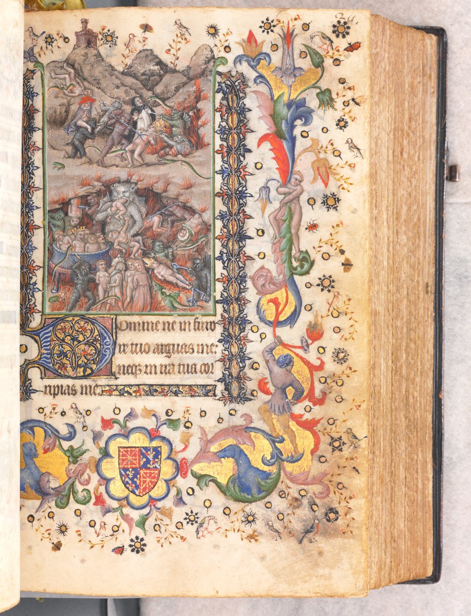 Kaarle Aatelisen, Navarran kuninkaan tunnit 1361-1425: fol. 106r, Viimeinen tuomio, c. 1405. tekijältä Master of the Brussels Initials and Associates