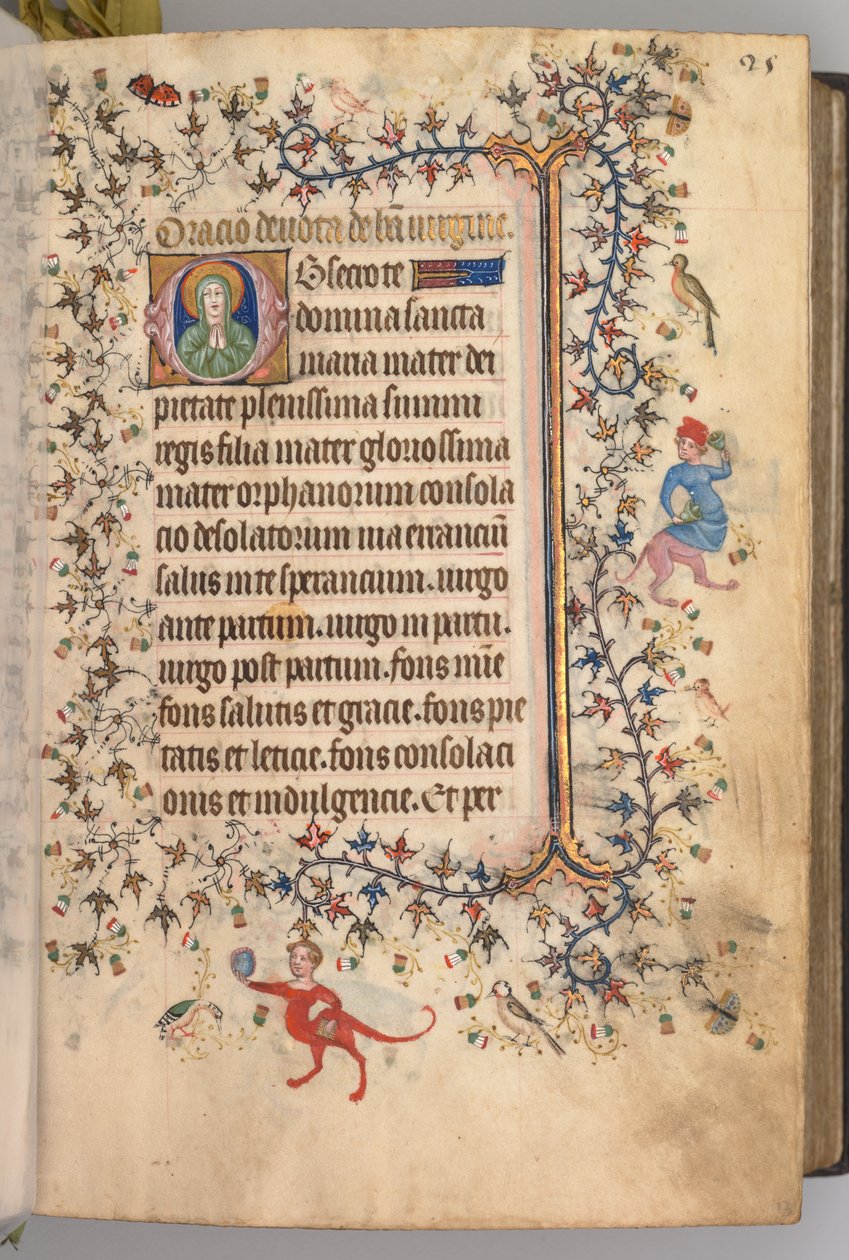 Kaarle Aatelisen, Navarran kuninkaan tunnit 1361-1425: fol. 13r, Teksti, c. 1405. tekijältä Master of the Brussels Initials and Associates