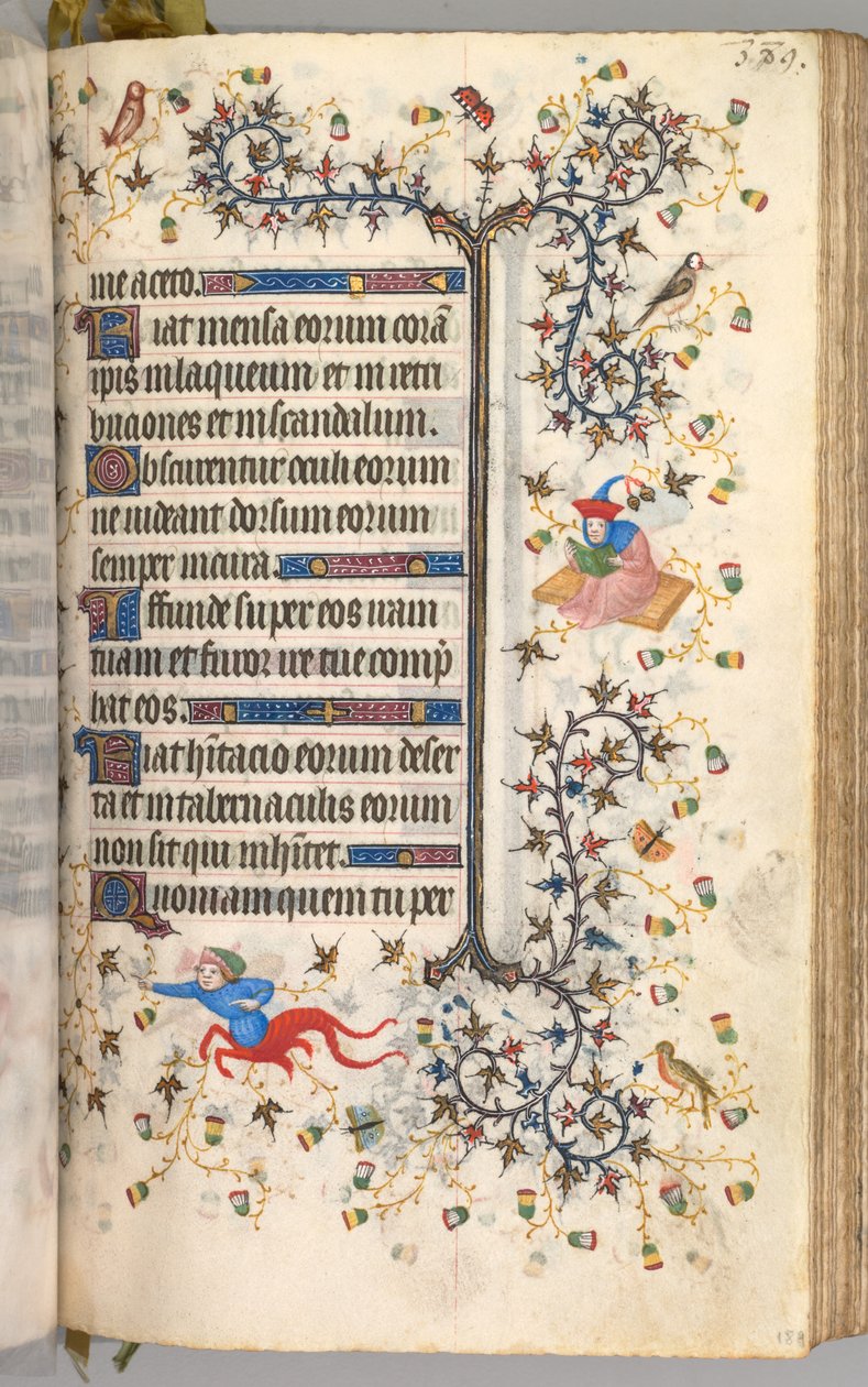 Kaarle Aatelisen, Navarran kuninkaan tunnit 1361-1425: fol. 189r, Teksti, c. 1405. tekijältä Master of the Brussels Initials and Associates