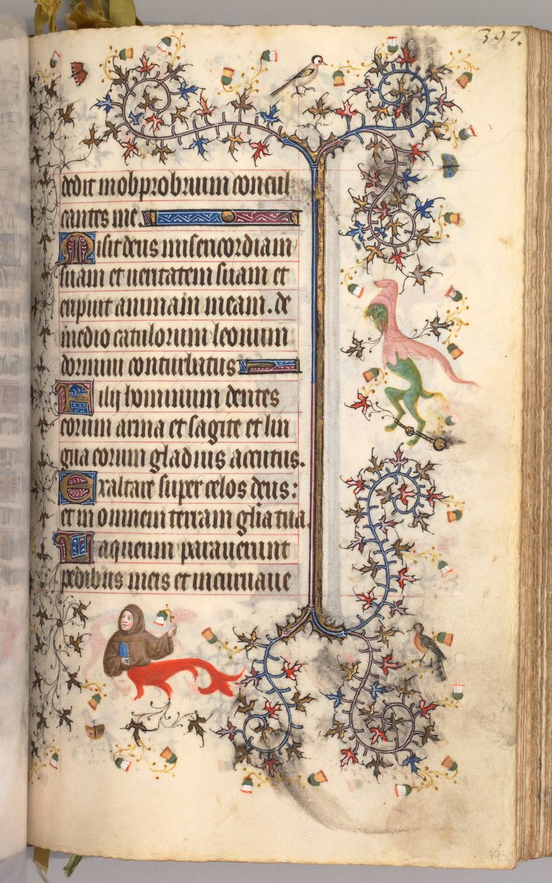Kaarle Aatelisen, Navarran kuninkaan tunnit 1361-1425: fol. 193r, Teksti, c. 1405. tekijältä Master of the Brussels Initials and Associates