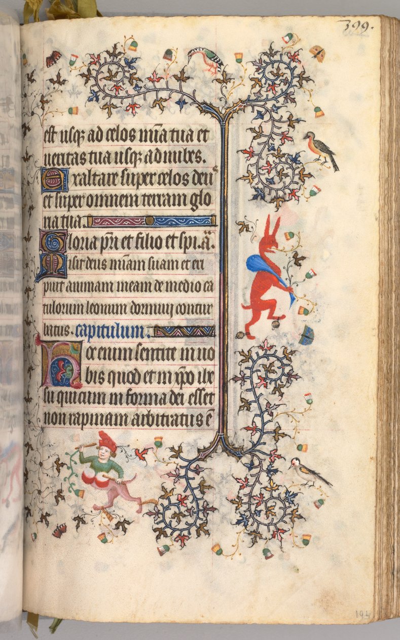 Kaarle Aatelisen, Navarran kuninkaan tunnit 1361-1425: fol. 194r, Teksti, c. 1405. tekijältä Master of the Brussels Initials and Associates