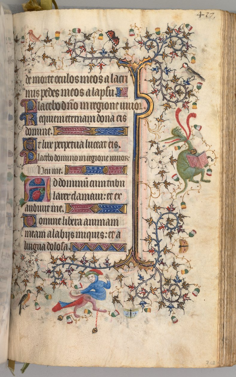 Kaarle Aatelisen, Navarran kuninkaan tunnit 1361-1425: fol. 203r, Teksti, c. 1405. tekijältä Master of the Brussels Initials and Associates