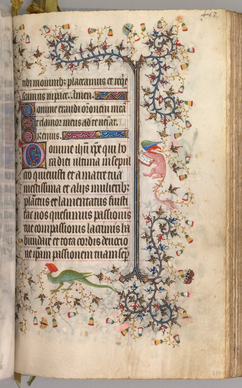 Kaarle Aatelisen, Navarran kuninkaan tunnit 1361-1425: fol. 2041r, Teksti, c. 1405. tekijältä Master of the Brussels Initials and Associates