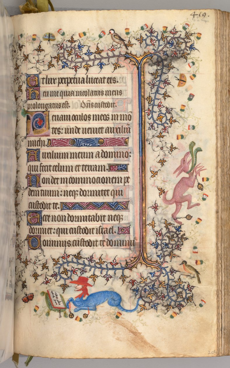 Kaarle Aatelisen, Navarran kuninkaan tunnit 1361-1425: fol. 204r, Teksti, c. 1405. tekijältä Master of the Brussels Initials and Associates