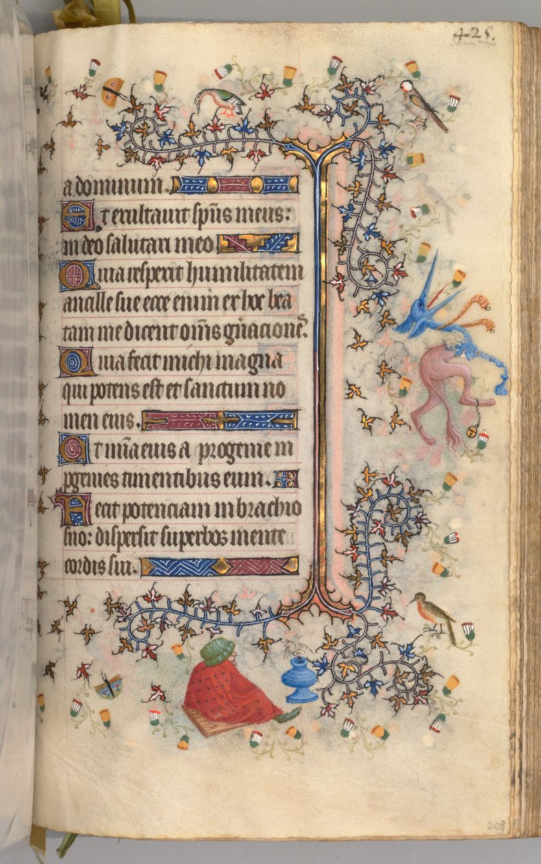 Kaarle Aatelisen, Navarran kuninkaan tunnit 1361-1425: fol. 207r, Teksti, c. 1405. tekijältä Master of the Brussels Initials and Associates