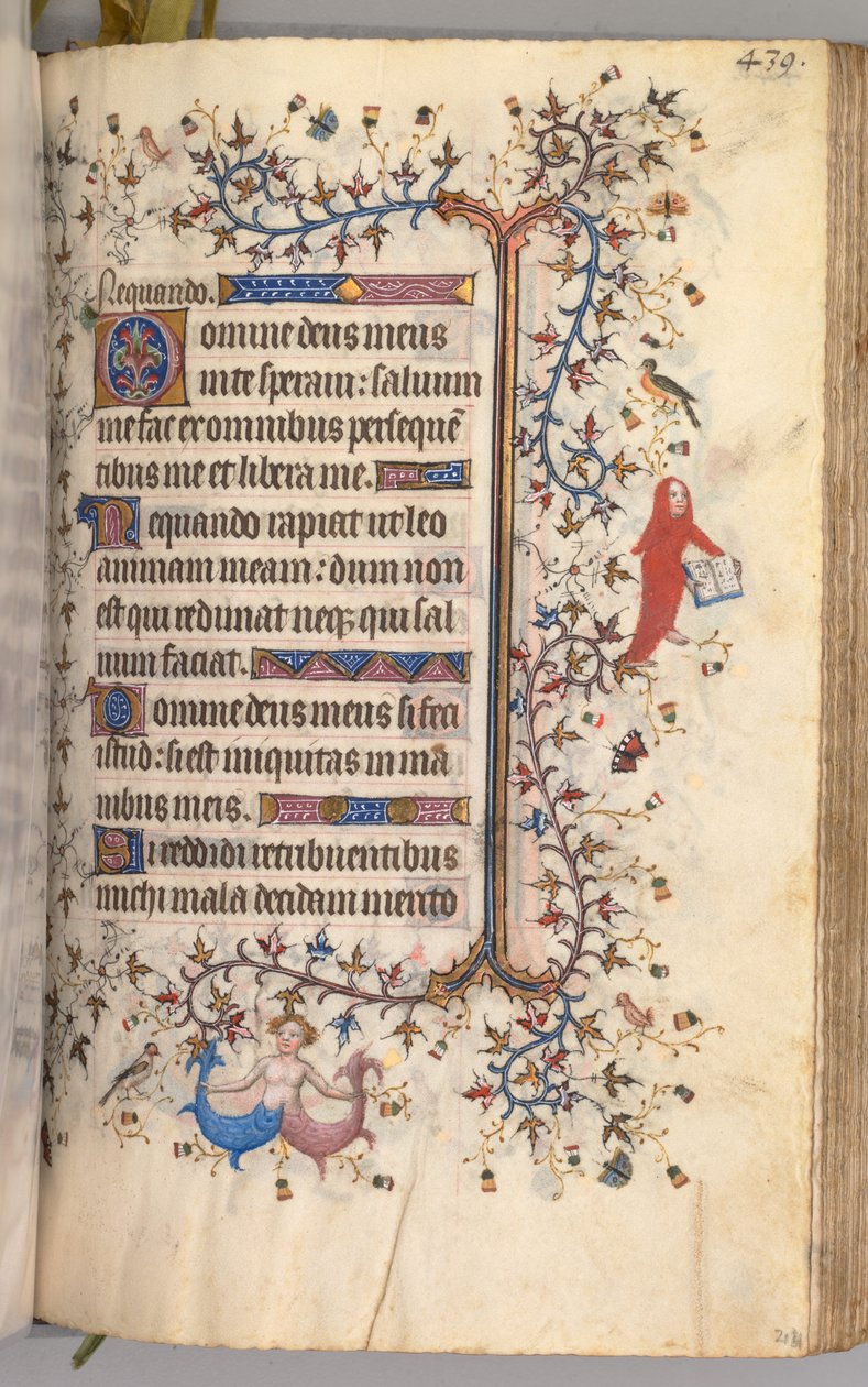Kaarle Aatelisen, Navarran kuninkaan tunnit 1361-1425: fol. 214r, Teksti, c. 1405. tekijältä Master of the Brussels Initials and Associates