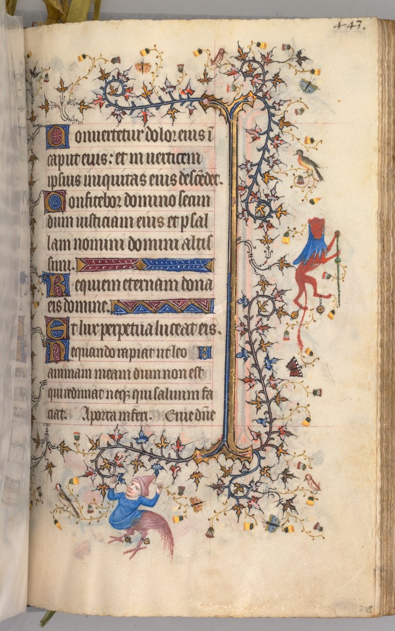 Kaarle Aatelisen, Navarran kuninkaan tunnit 1361-1425: fol. 216r, Teksti, c. 1405. tekijältä Master of the Brussels Initials and Associates